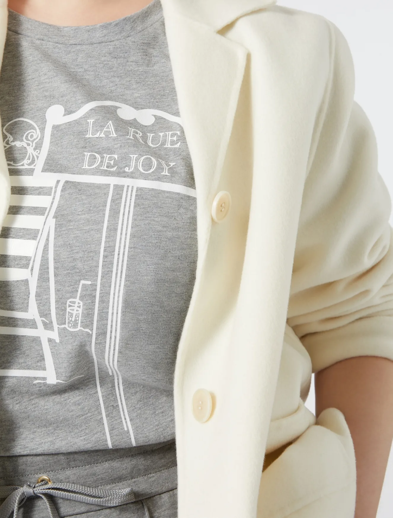 Giacca in double di misto lana