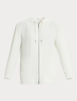 Giacca in jersey plissé