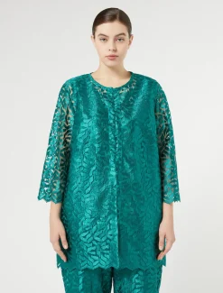 Giacca in tulle ricamato