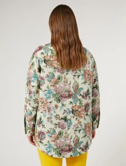 Giacca jacquard a fiori