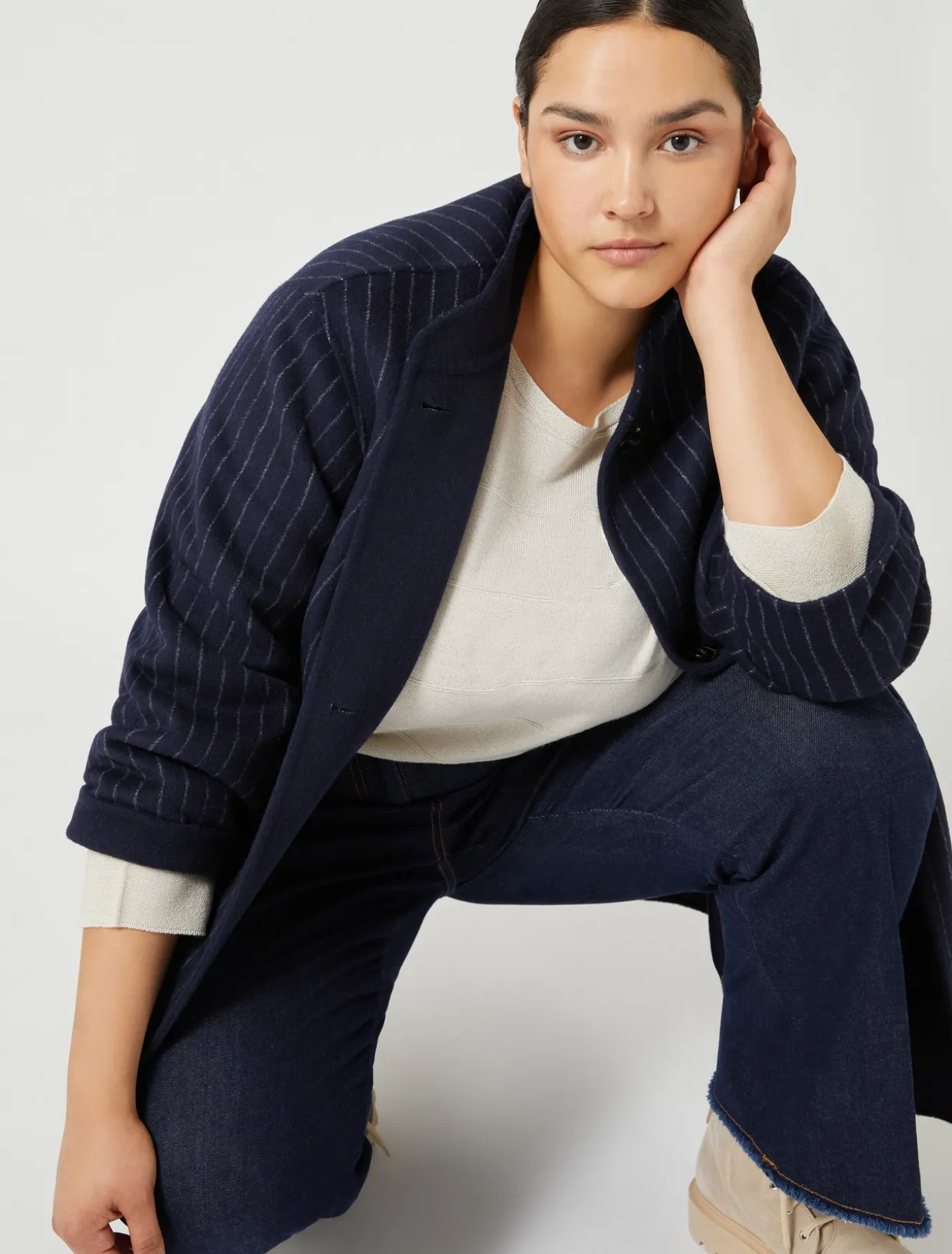 Giaccone in double di lana