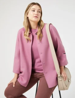 Giaccone in double di lana e cachemire