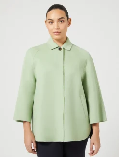 Giaccone in double di lana e cachemire