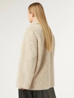 Giaccone in tessuto effetto montone