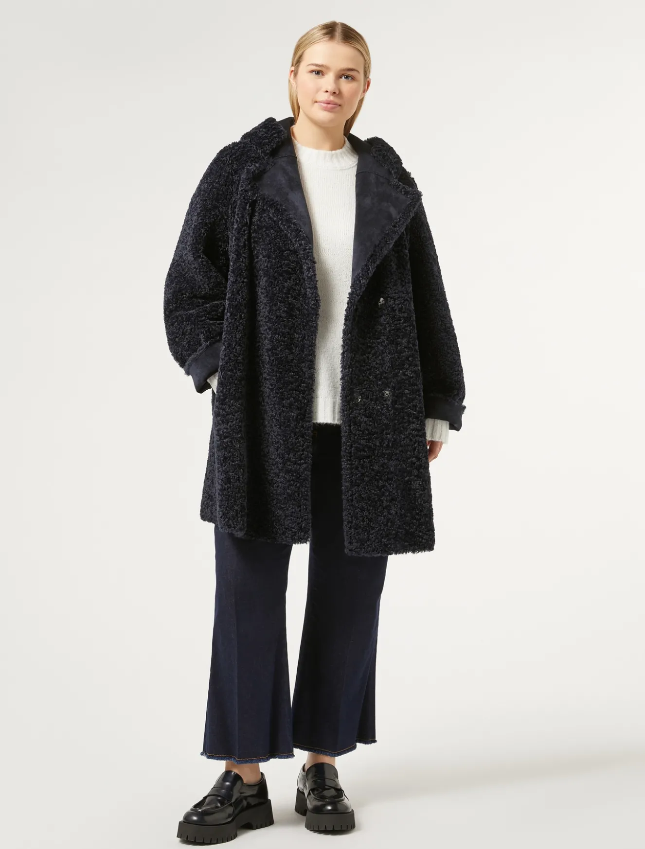 Giaccone reversibile effetto montone