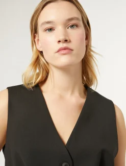 Gilet in gabardina di lana