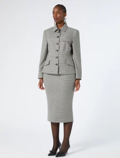 Gonna in batavia di lana stretch