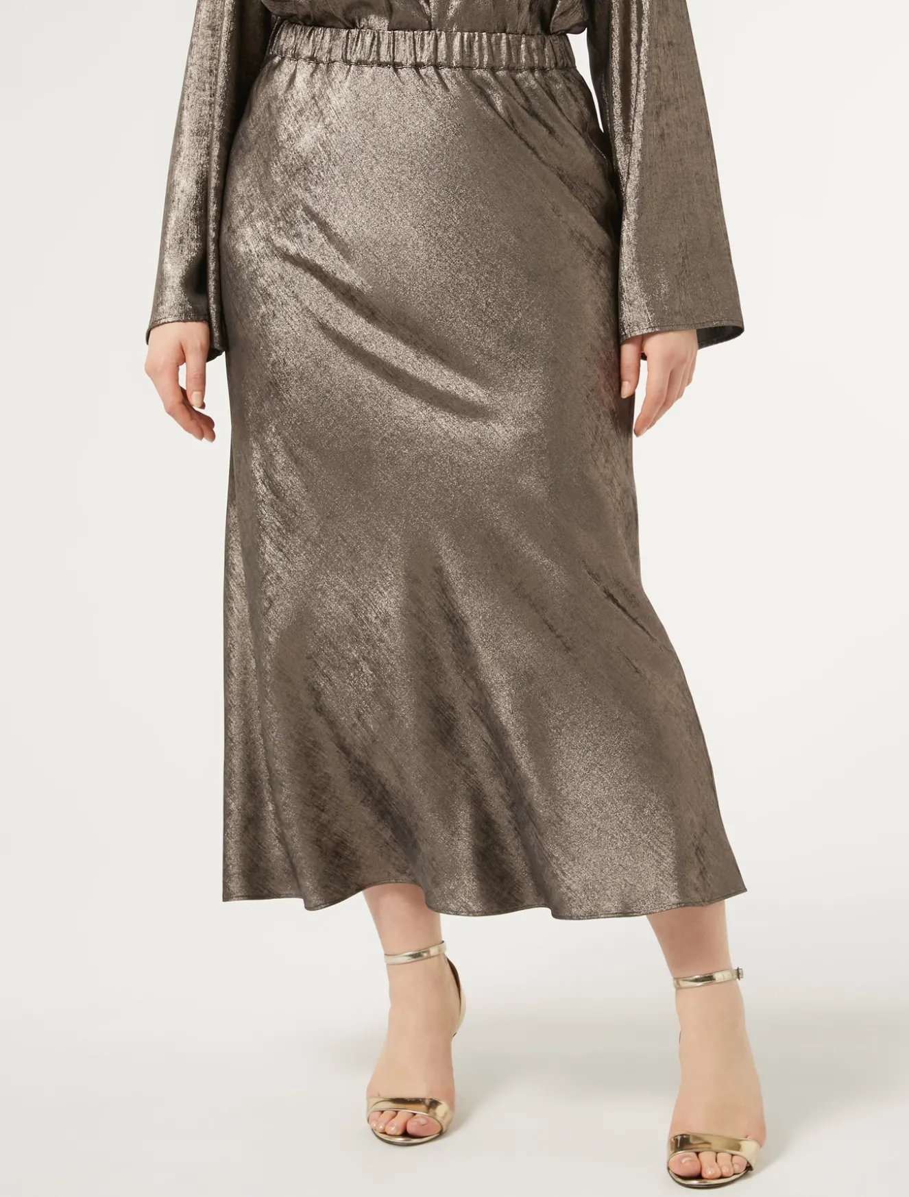 Gonna in chiffon laminato