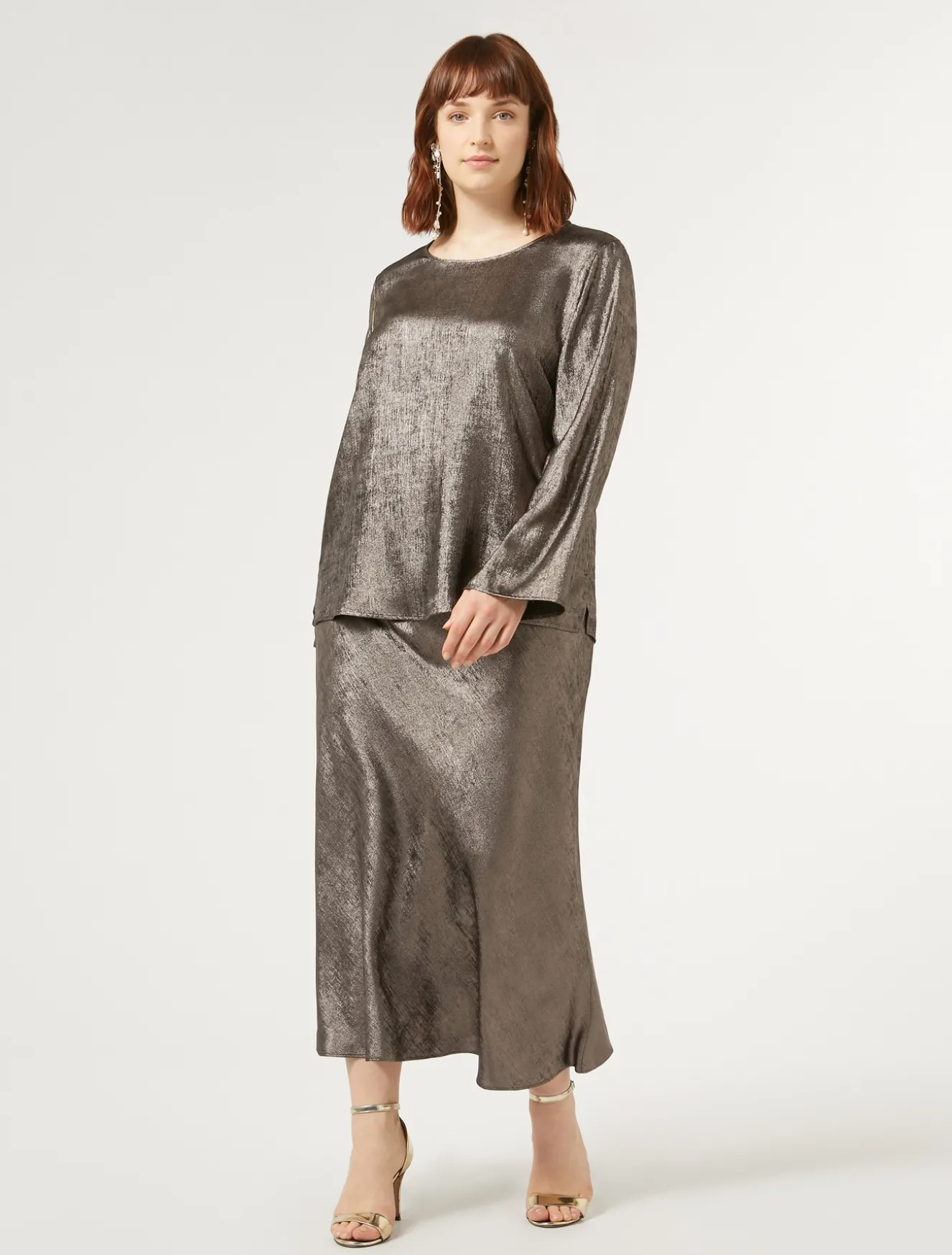 Gonna in chiffon laminato