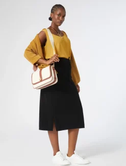 Gonna in cotone crêpe