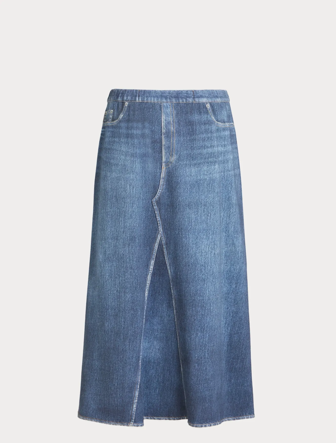 Gonna in felpa stampata