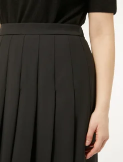 Gonna in gabardina di lana