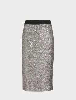 Gonna in jersey e paillettes