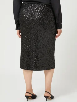 Gonna in jersey e paillettes