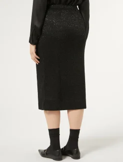 Gonna in maglia con paillettes