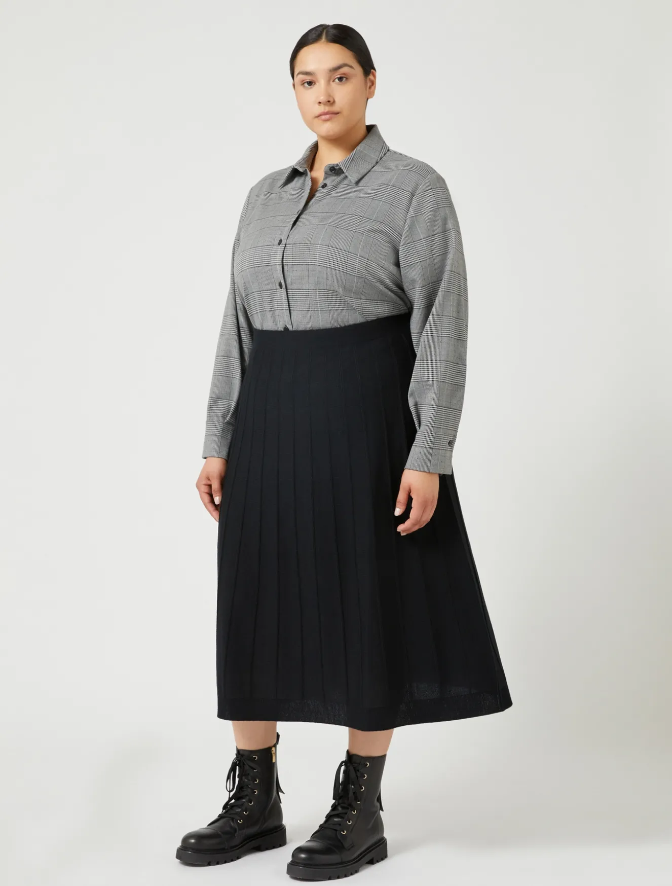 Gonna in misto lana merino