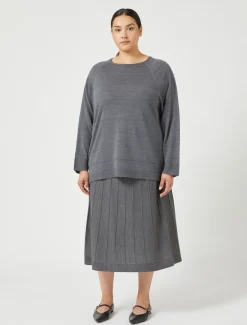 Gonna in misto lana merino