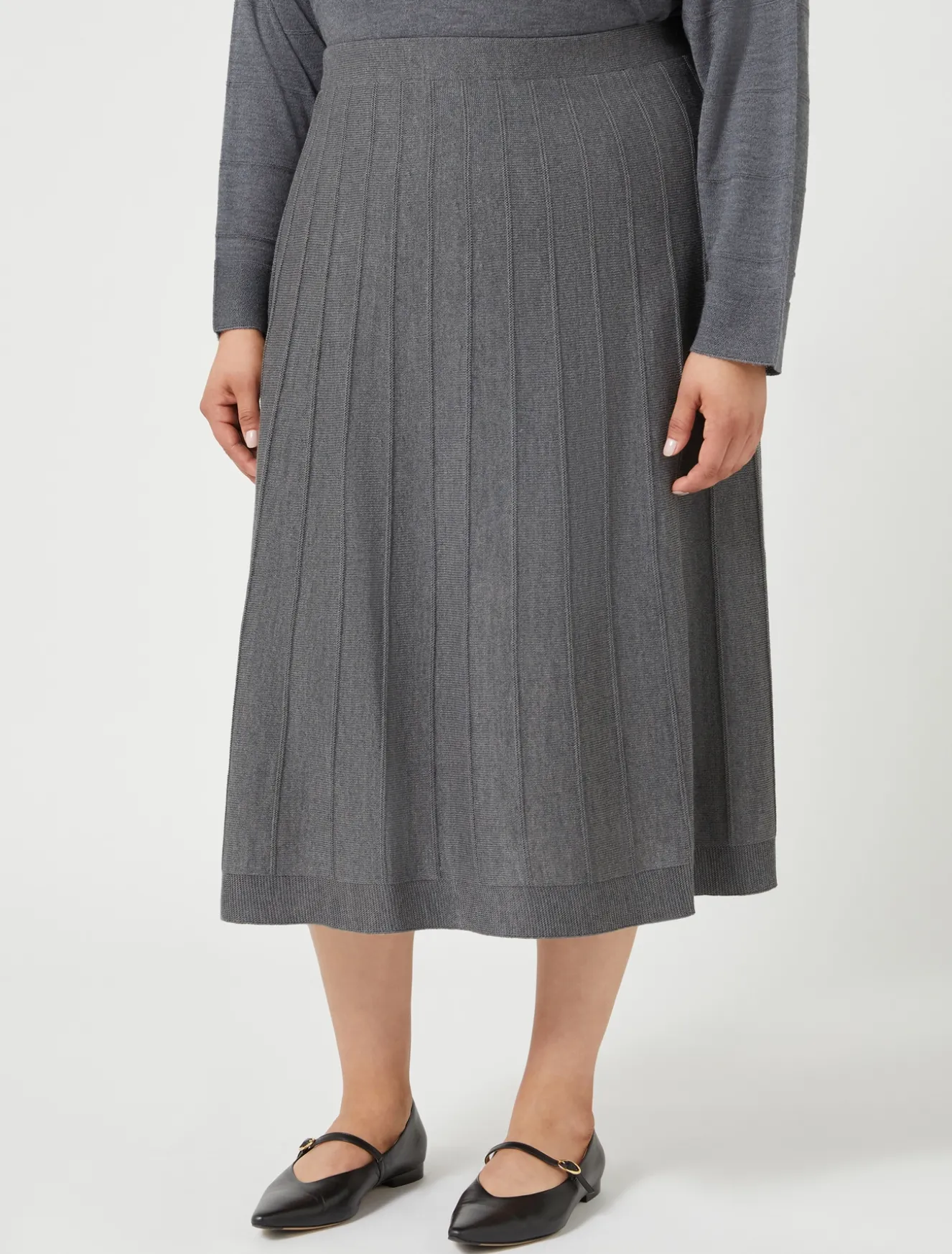 Gonna in misto lana merino