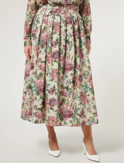 Gonna in popeline di cotone