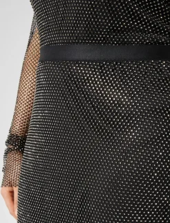 Gonna in rete con strass