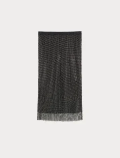 Gonna in rete con strass