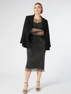 Gonna in rete con strass