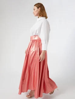 Gonna in taffetà lurex