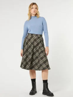 Gonna in taffettà jacquard