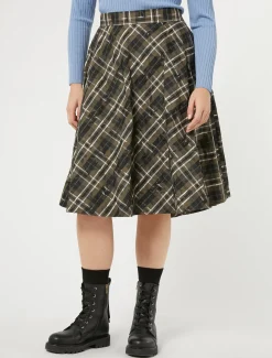 Gonna in taffettà jacquard