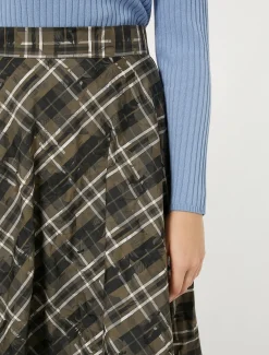 Gonna in taffettà jacquard