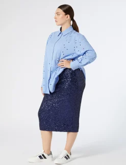 Gonna in tulle ricamato