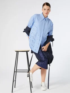 Gonna in tulle ricamato