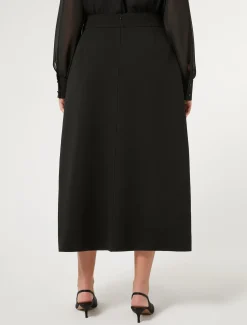 Gonna lunga in cady con strass