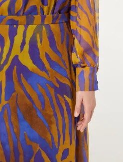 Gonna lunga in georgette di seta