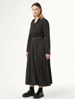 Gonna lunga in jersey plissé