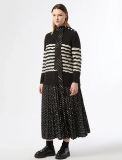 Gonna lunga in jersey plissé