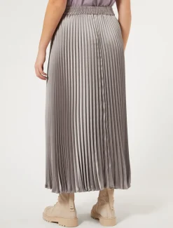 Gonna lunga in raso plissé