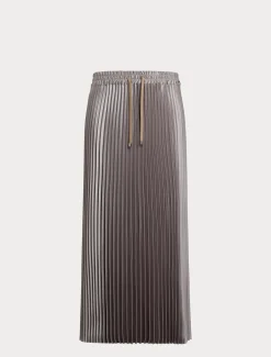 Gonna lunga in raso plissé