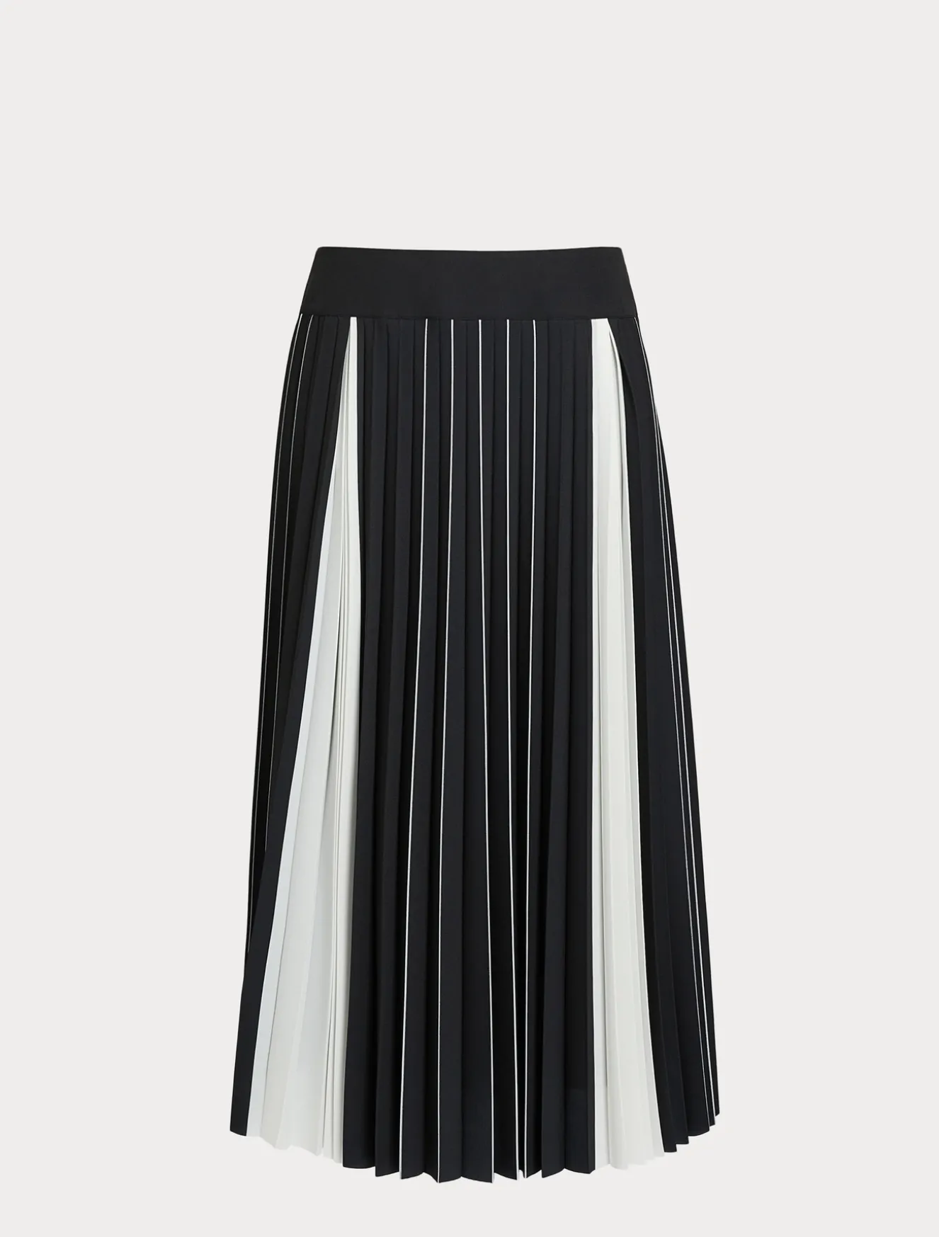 Gonna plissé bicolore