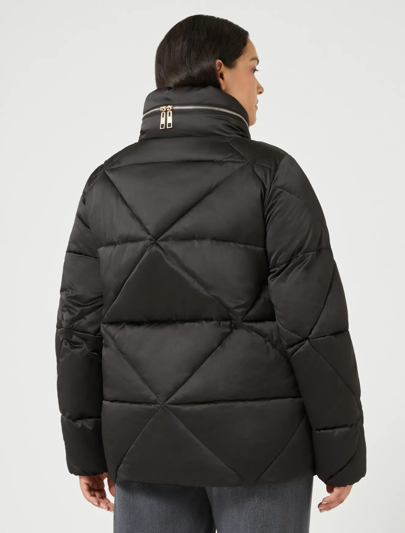 Imbottito corto in raso antigoccia