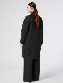 Impermeabile in twill antigoccia con ricamo