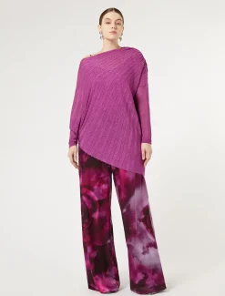 Maglia asimmetrica a coste