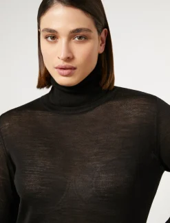 Maglia dolcevita in seta e cachemire