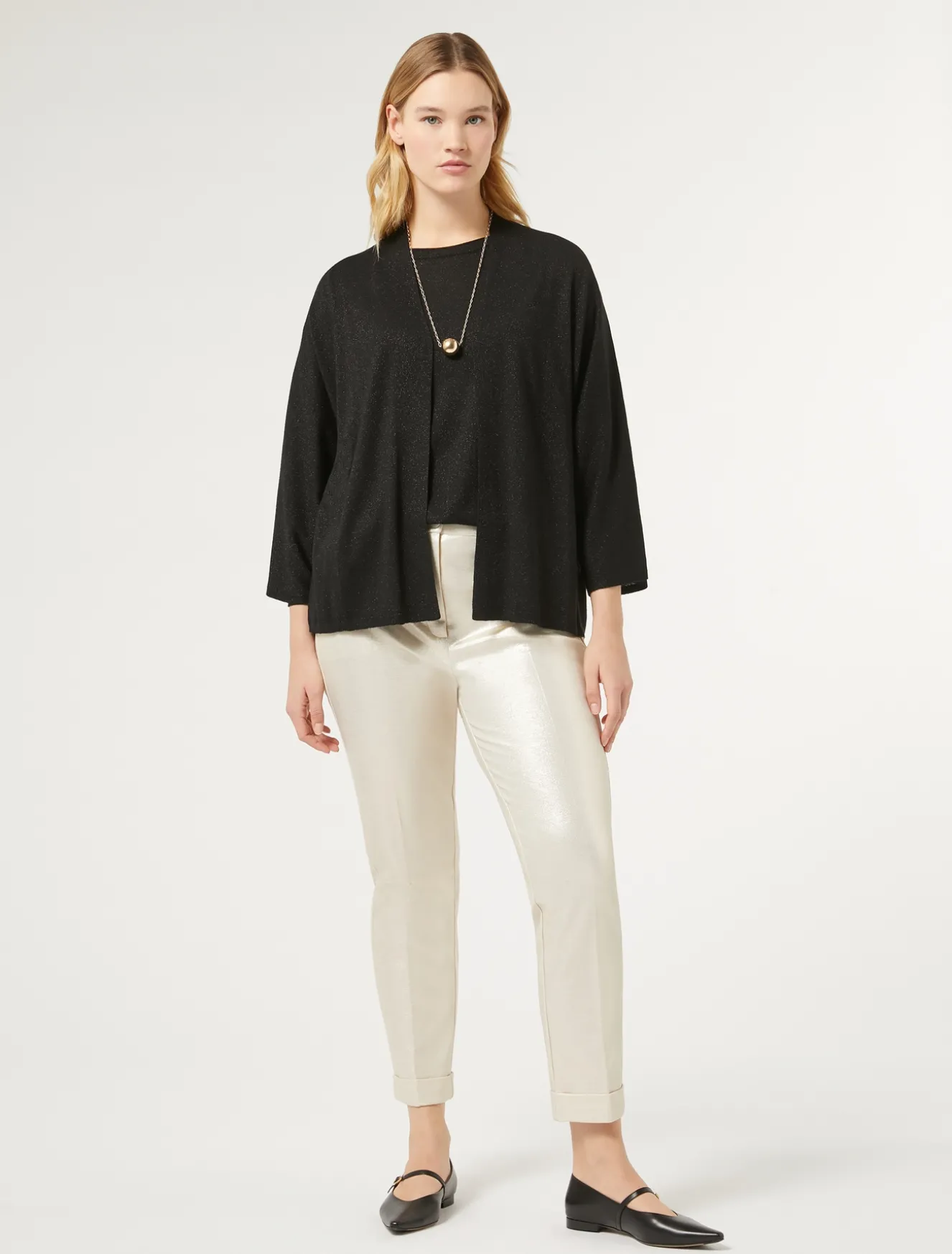 Maglia in lana metallizzata