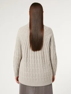 Maglia in misto cachemire a trecce