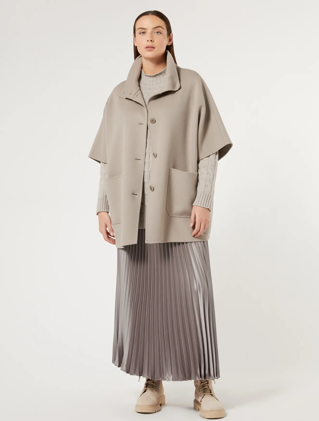 Maglia in misto cachemire a trecce