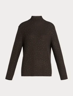 Maglia in misto lana con strass