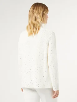 Maglia in misto lana con strass