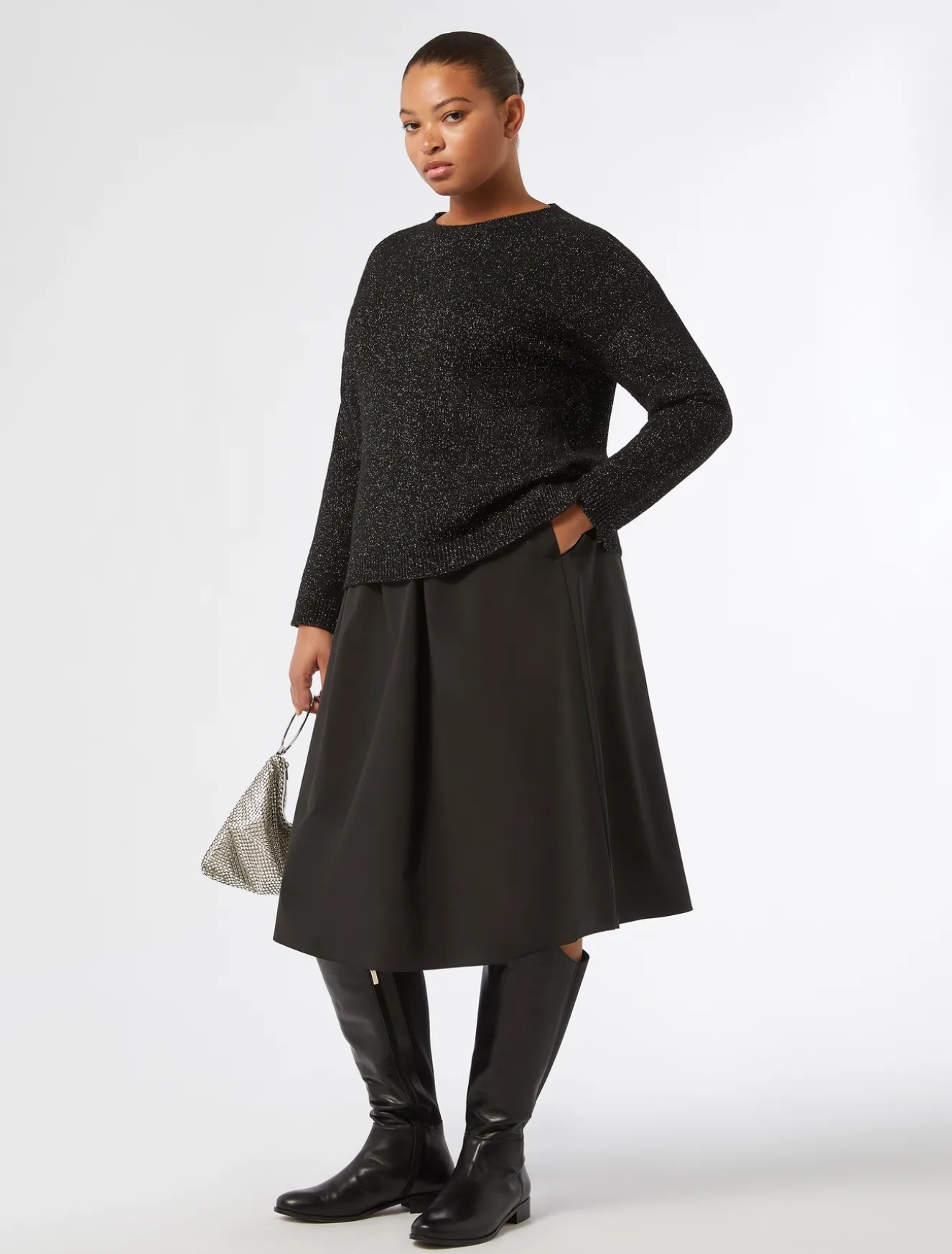 Maglia in misto lana e lurex