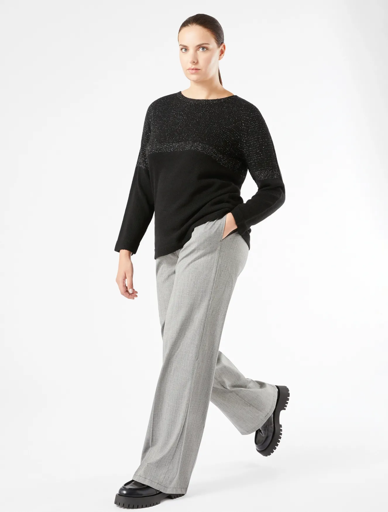 Maglia in misto lana e viscosa